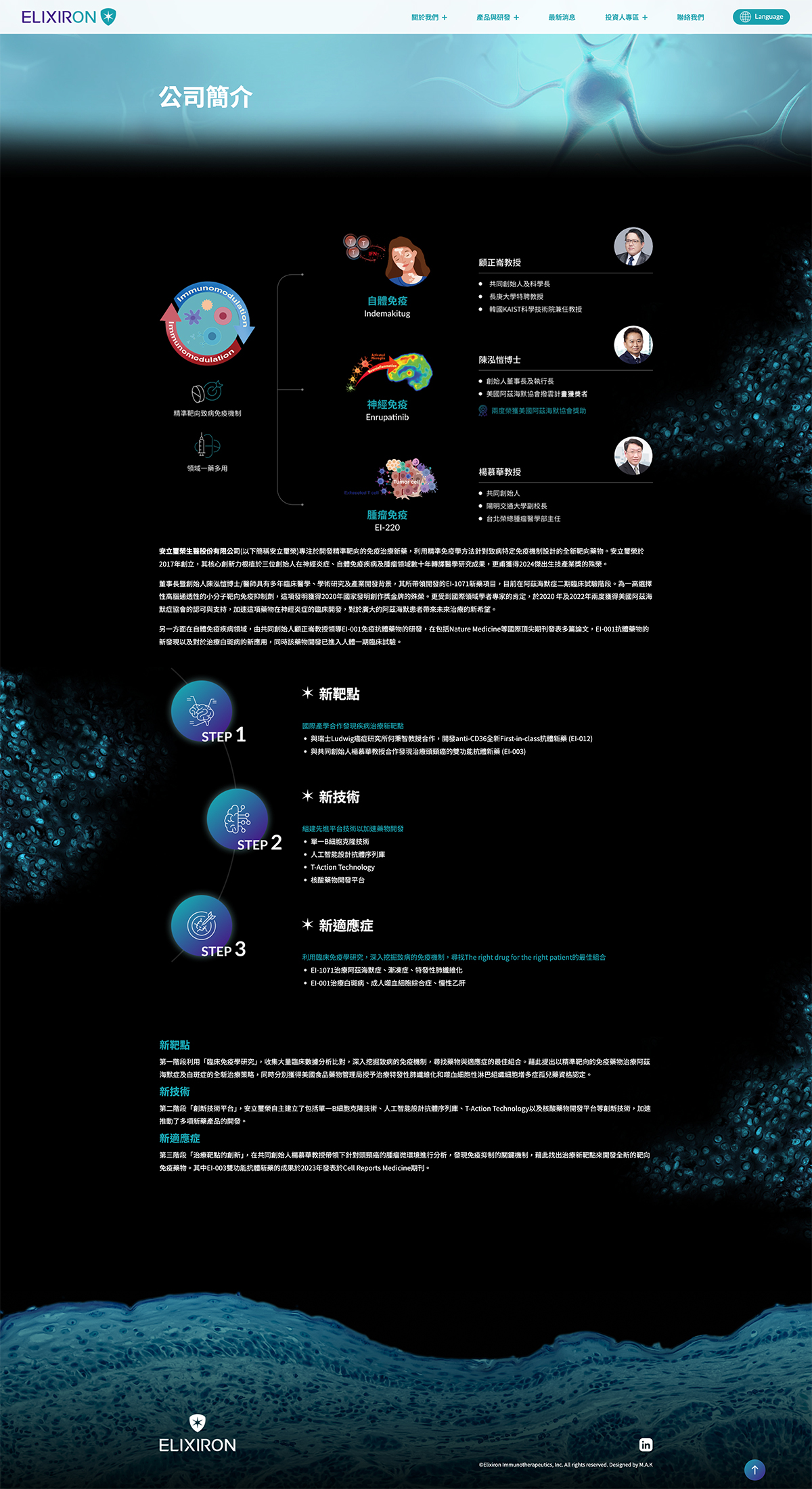【安立璽榮】關於我們 介面設計