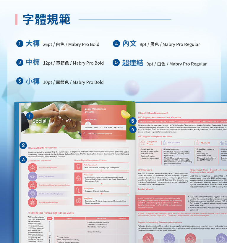 友達光電 2024 Insight 報告書設計優勢介紹 - 字型規範-手機板
