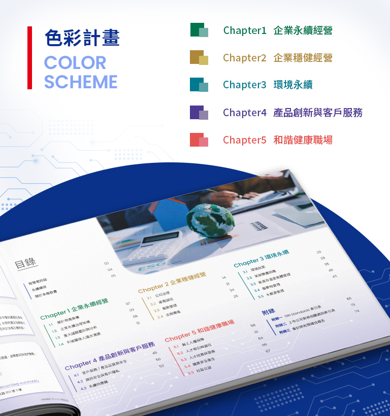 榮惠集團 2025 ESG 報告書設計優勢介紹 - 色彩-手機板